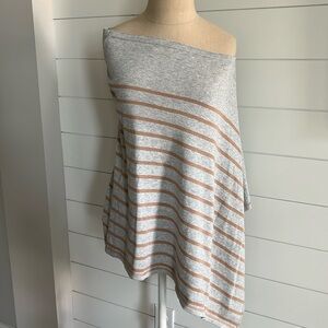 Talbots Stripe Asymmetrical Poncho XS/S